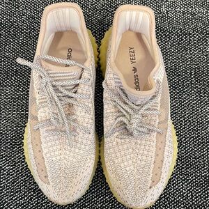 adidas Yeezy Beige and Tan Sneakers